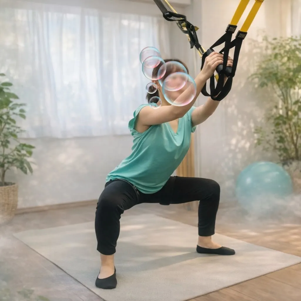 TRXを使った太ももトレーニング✨